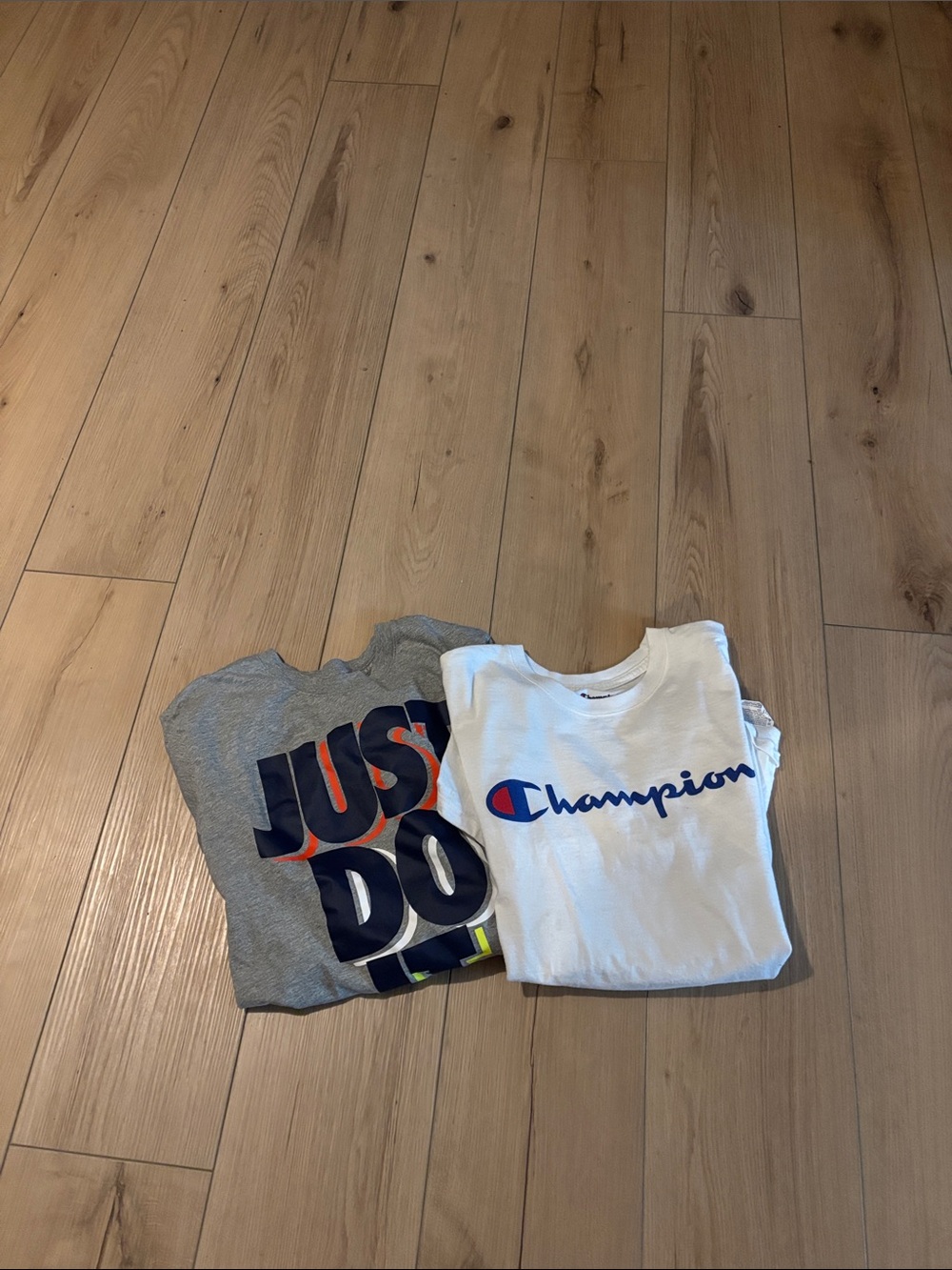 Champion White Logo Short Sleeve Tee - Boys